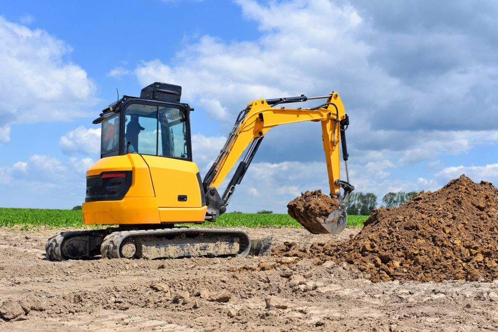 bulldozer digging land