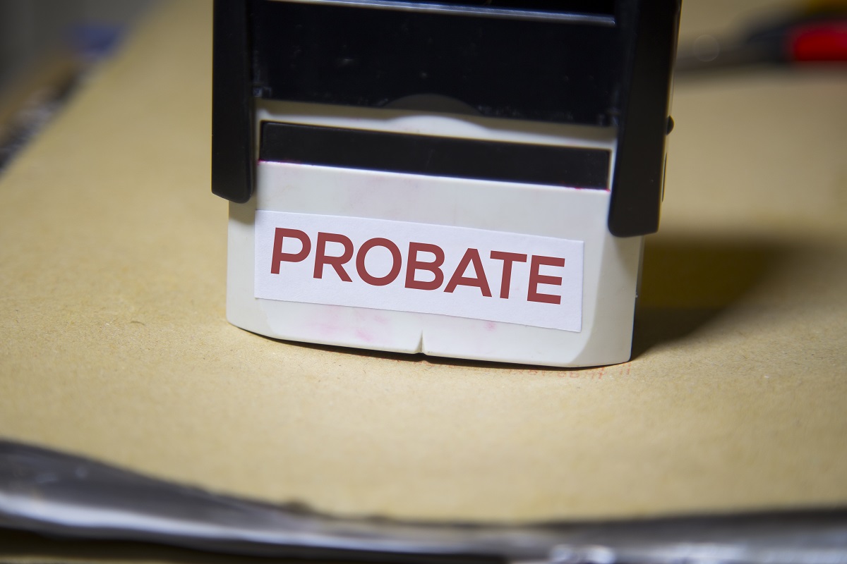 the word probate on a stamp